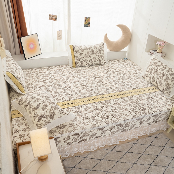 91家纺网 家纺一手货源 找家纺 冬然 2024新款牛奶绒床盖榻榻米床盖炕盖 水墨清风