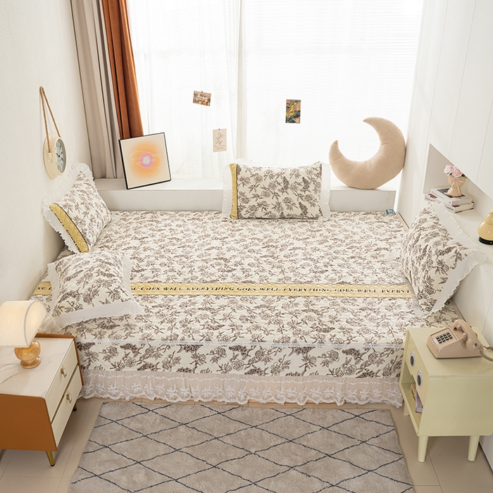 冬然 2024新款牛奶绒床盖榻榻米床盖炕盖 水墨清风