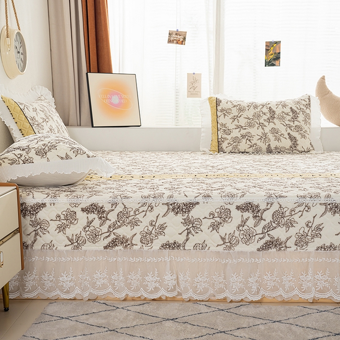 91家纺网 家纺一手货源 找家纺 冬然 2024新款牛奶绒床盖榻榻米床盖炕盖 水墨清风