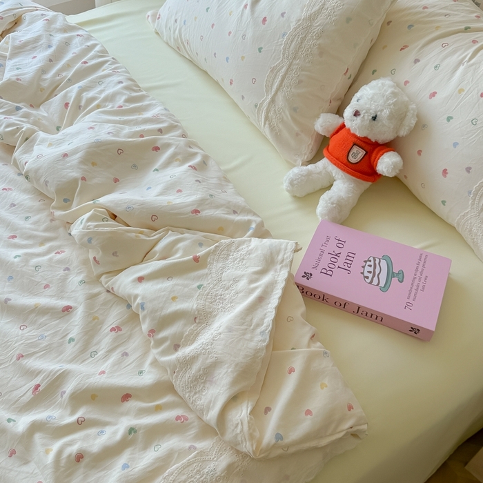 91家纺网 家纺一手货源 找家纺 （总）澜妃 2025新款糯叽叽水洗棉全棉蕾丝花边-艾意系列