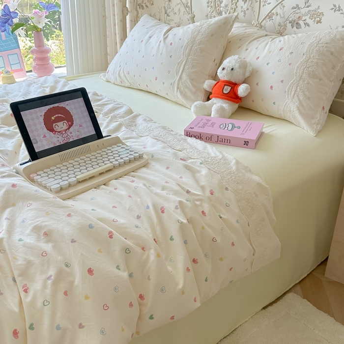 91家纺网 家纺一手货源 找家纺 （总）澜妃 2025新款糯叽叽水洗棉全棉蕾丝花边-艾意系列