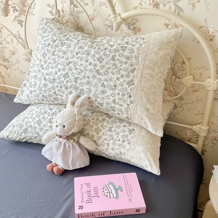 91家纺网 家纺一手货源 找家纺 澜妃 2025新款糯叽叽水洗棉全棉蕾丝花边-艾意系列 艾意-山月枇杷