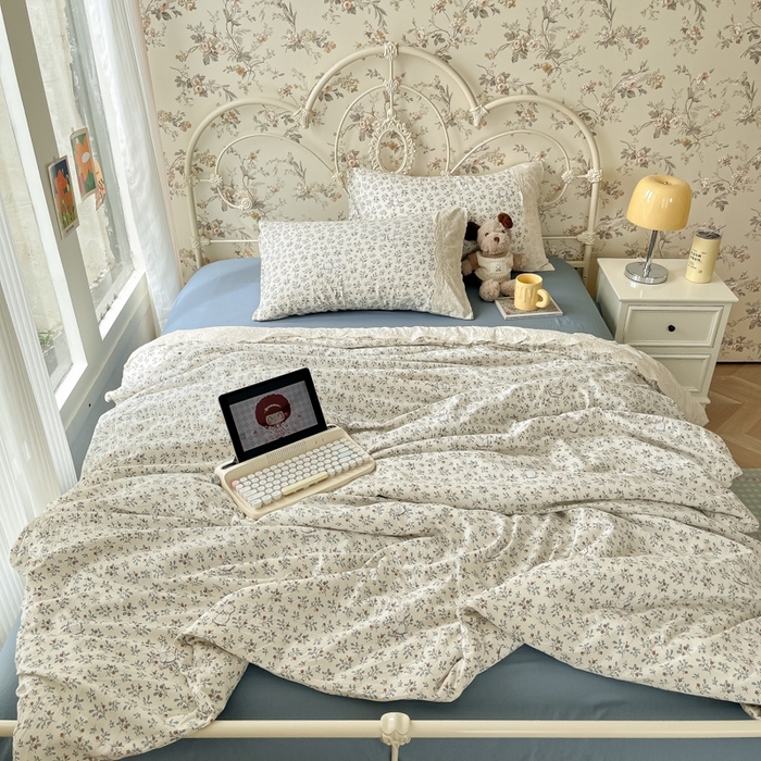 91家纺网 家纺一手货源 找家纺 澜妃 2025新款糯叽叽水洗棉全棉蕾丝花边-艾意系列 艾意-安妮的兔