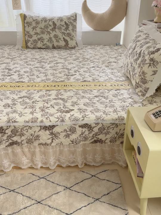 91家纺网 家纺一手货源 找家纺 冬然 2024新款牛奶绒床盖榻榻米床盖炕盖 水墨清风