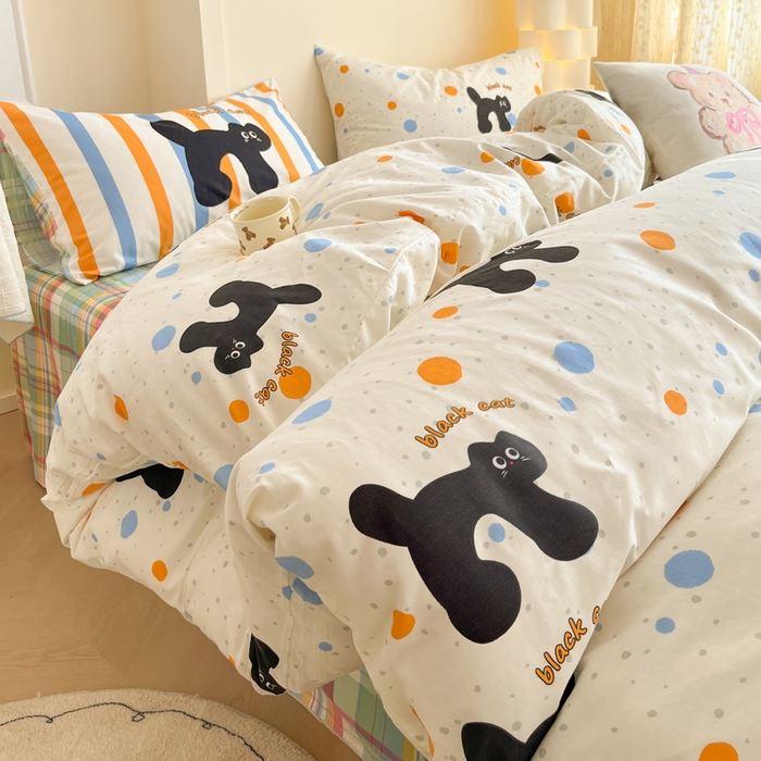 91家纺网 家纺一手货源 找家纺 （总）耀悦家纺 2025新款A类大版枕套混搭卡通纯棉四件套