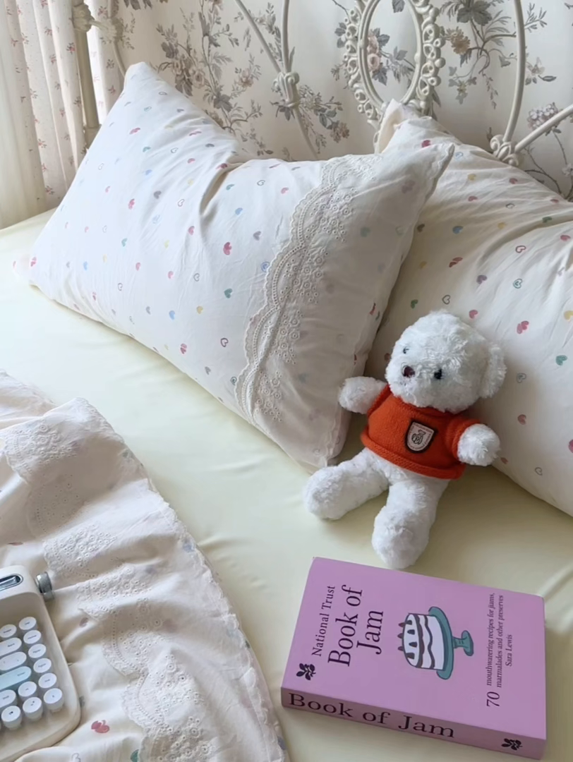 91家纺网 家纺一手货源 找家纺 （总）澜妃 2025新款糯叽叽水洗棉全棉蕾丝花边-艾意系列