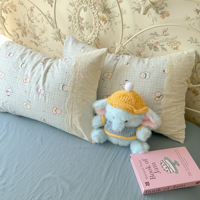 91家纺网 家纺一手货源 找家纺 澜妃 2025新款糯叽叽水洗棉全棉蕾丝花边-艾意系列 艾意-特萌西高地