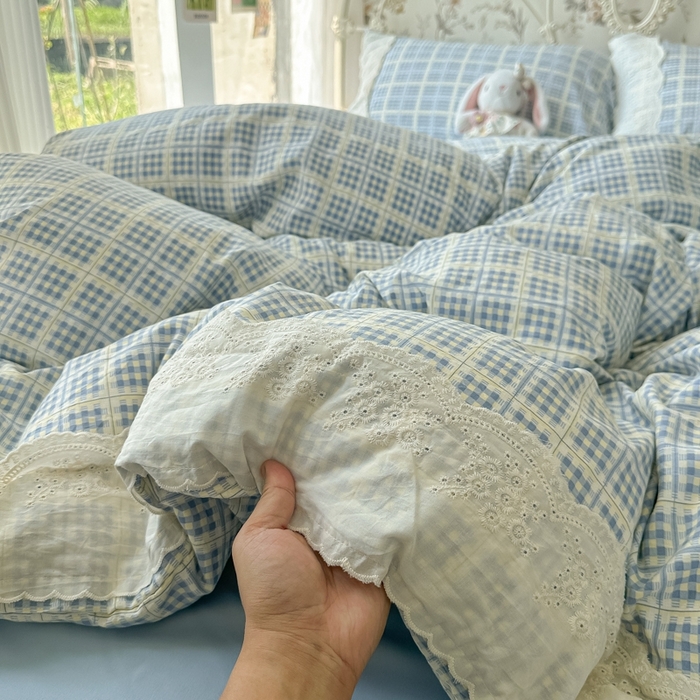 91家纺网 家纺一手货源 找家纺 澜妃 2025新款糯叽叽水洗棉全棉蕾丝花边-艾意系列 艾意-圆珠笔