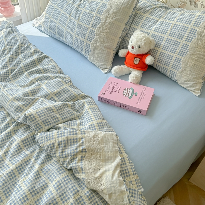 91家纺网 家纺一手货源 找家纺 澜妃 2025新款糯叽叽水洗棉全棉蕾丝花边-艾意系列 艾意-圆珠笔