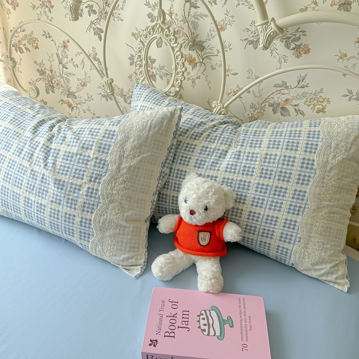 91家纺网 家纺一手货源 找家纺 澜妃 2025新款糯叽叽水洗棉全棉蕾丝花边-艾意系列 艾意-圆珠笔