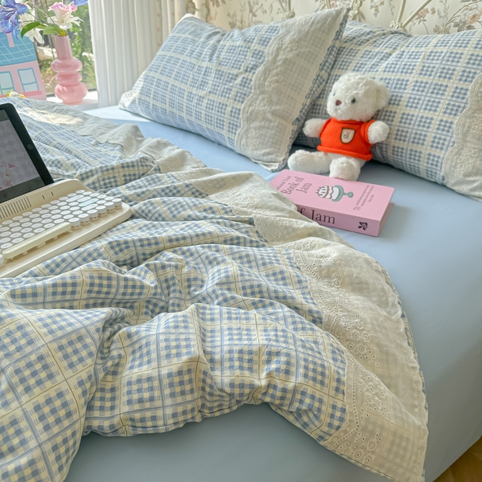 91家纺网 家纺一手货源 找家纺 澜妃 2025新款糯叽叽水洗棉全棉蕾丝花边-艾意系列 艾意-圆珠笔