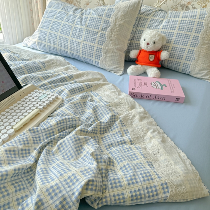 91家纺网 家纺一手货源 找家纺 澜妃 2025新款糯叽叽水洗棉全棉蕾丝花边-艾意系列 艾意-圆珠笔