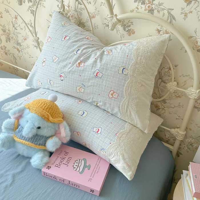 91家纺网 家纺一手货源 找家纺 澜妃 2025新款糯叽叽水洗棉全棉蕾丝花边-艾意系列 艾意-特萌西高地