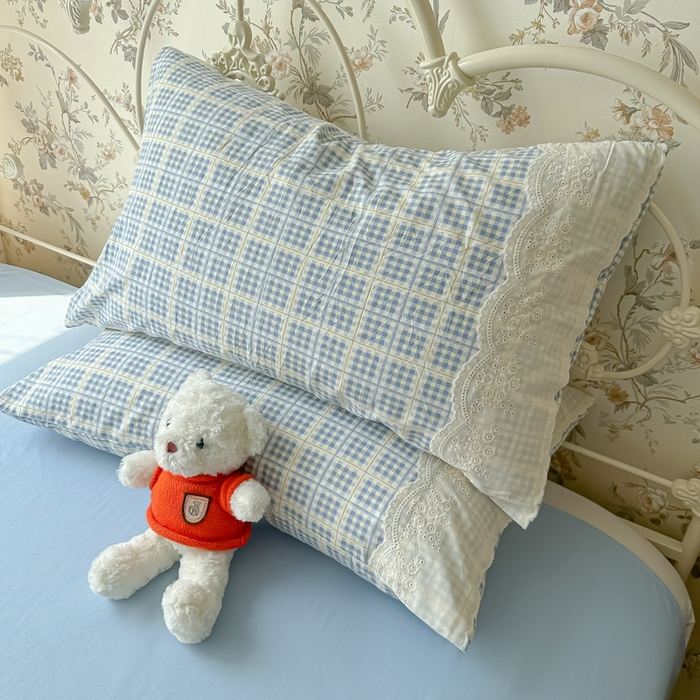 91家纺网 家纺一手货源 找家纺 澜妃 2025新款糯叽叽水洗棉全棉蕾丝花边-艾意系列 艾意-圆珠笔