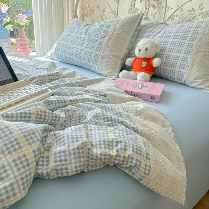 91家纺网 家纺一手货源 找家纺 澜妃 2025新款糯叽叽水洗棉全棉蕾丝花边-艾意系列 艾意-圆珠笔