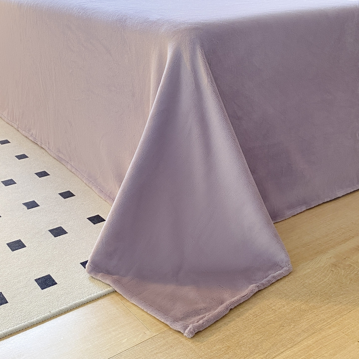 91家纺网 家纺一手货源 找家纺 小叮当家纺仓储工厂店 2025新款阳离子抽条四件套 阳离子抽条-浅紫