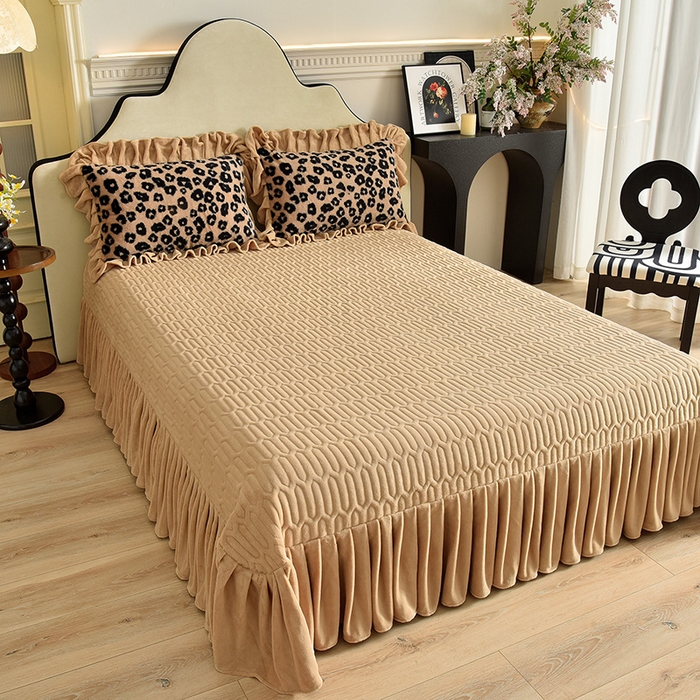 91家纺网 家纺一手货源 找家纺 （总）茉保家纺 2025新款9.5斤秋冬保暖牛奶绒印花兔毛绒四件套