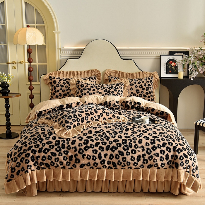 91家纺网 家纺一手货源 找家纺 （总）茉保家纺 2025新款9.5斤秋冬保暖牛奶绒印花兔毛绒四件套