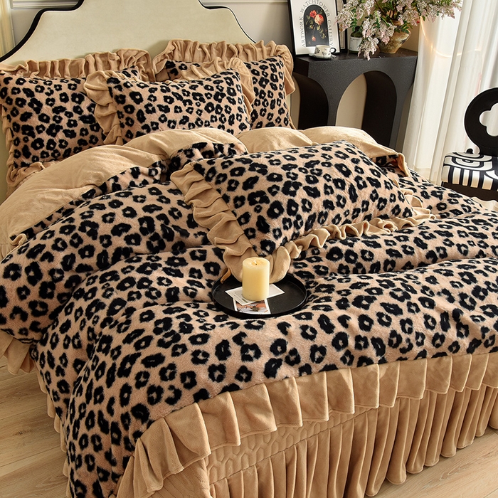 91家纺网 家纺一手货源 找家纺 （总）茉保家纺 2025新款9.5斤秋冬保暖牛奶绒印花兔毛绒四件套