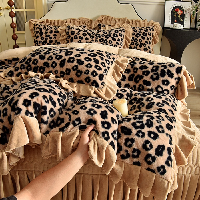 91家纺网 家纺一手货源 找家纺 （总）茉保家纺 2025新款9.5斤秋冬保暖牛奶绒印花兔毛绒四件套