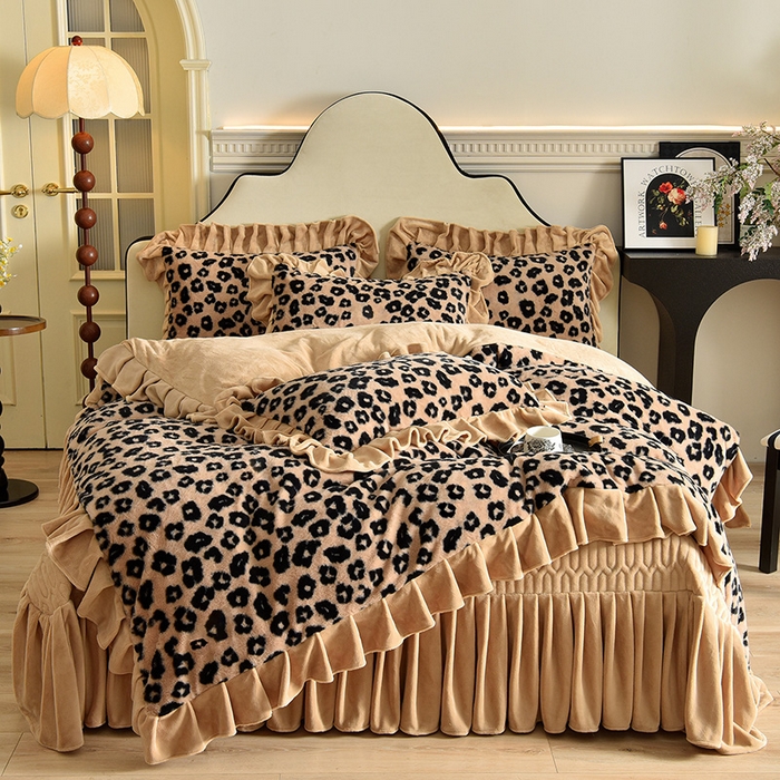 91家纺网 家纺一手货源 找家纺 （总）茉保家纺 2025新款9.5斤秋冬保暖牛奶绒印花兔毛绒四件套