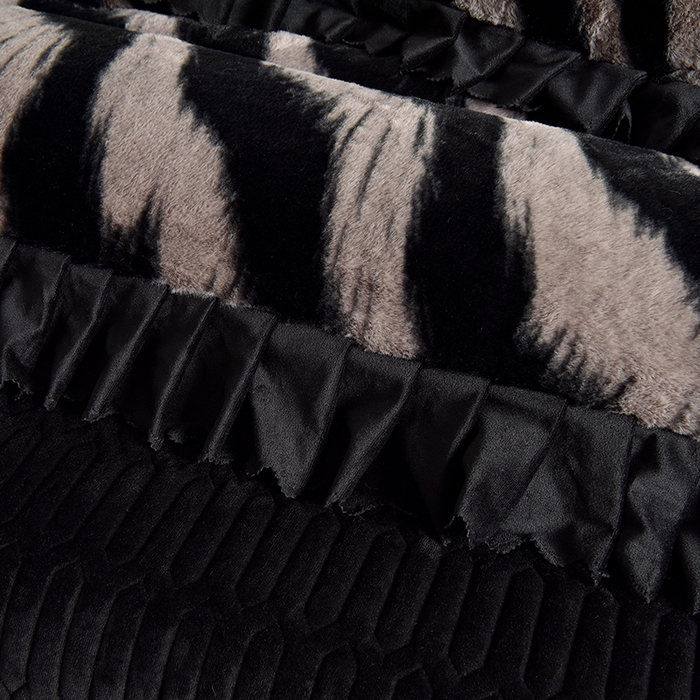 91家纺网 家纺一手货源 找家纺 茉保家纺 2025新款9.5斤秋冬保暖牛奶绒印花兔毛绒四件套 星雅墨