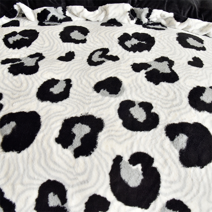 91家纺网 家纺一手货源 找家纺 茉保家纺 2025新款9.5斤秋冬保暖牛奶绒印花兔毛绒四件套 晕雅墨