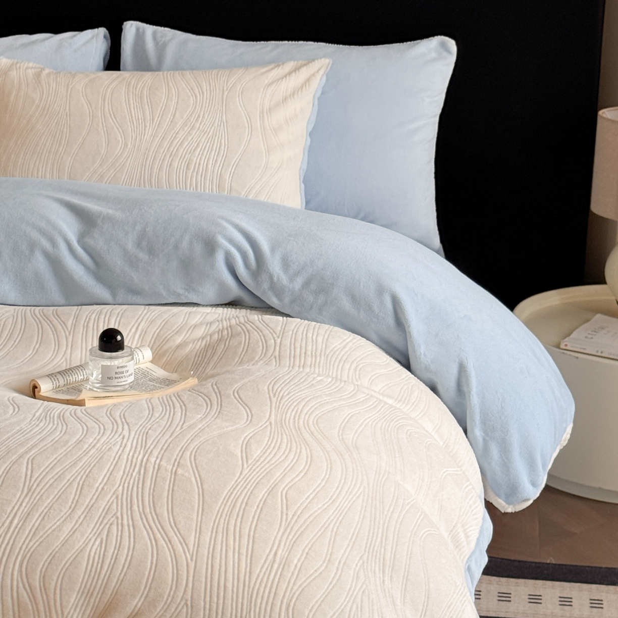 91家纺网 家纺一手货源 找家纺 （总）小叮当家纺仓储工厂店 2025新款AB版烂花牛奶绒四件套