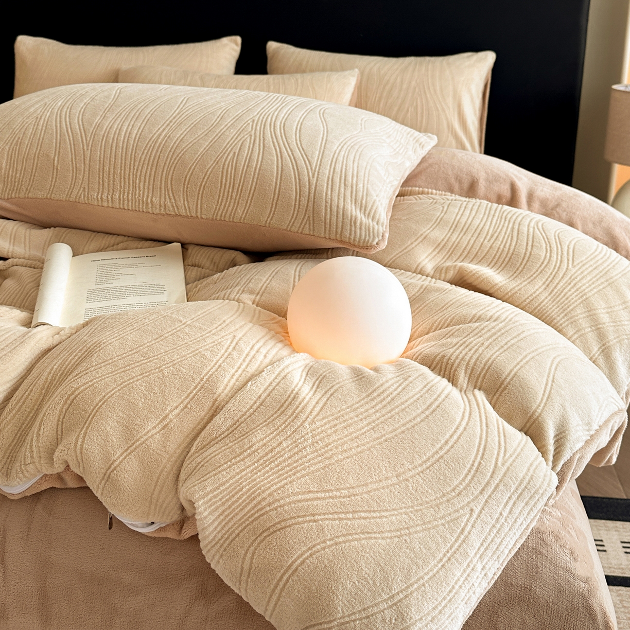 91家纺网 家纺一手货源 找家纺 （总）小叮当家纺仓储工厂店 2025新款AB版烂花牛奶绒四件套