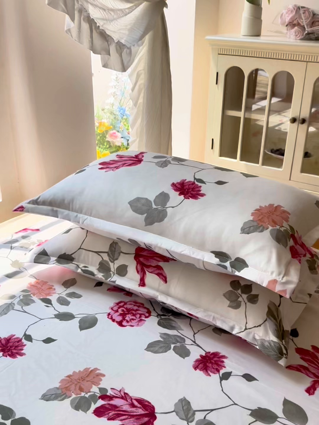 91家纺网 家纺一手货源 找家纺 亿佳人 芦荟棉枕套磨毛化纤枕套48*74cm 芳菲