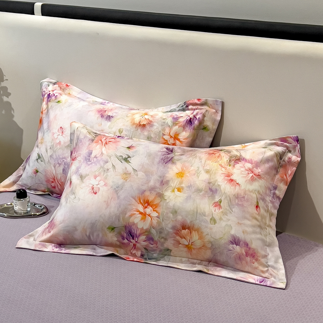 91家纺网 家纺一手货源 找家纺 芃成家纺 2025新款A类加厚天丝棉磨毛花卉四件套 花仙子