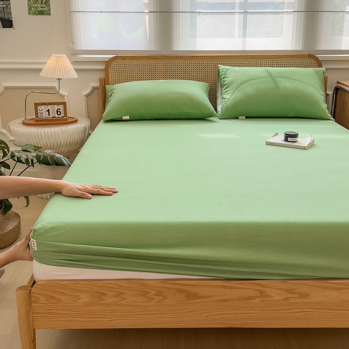 91家纺网 家纺一手货源 找家纺 （总）芃成家纺 2025新款原棉生态磨毛单床笠