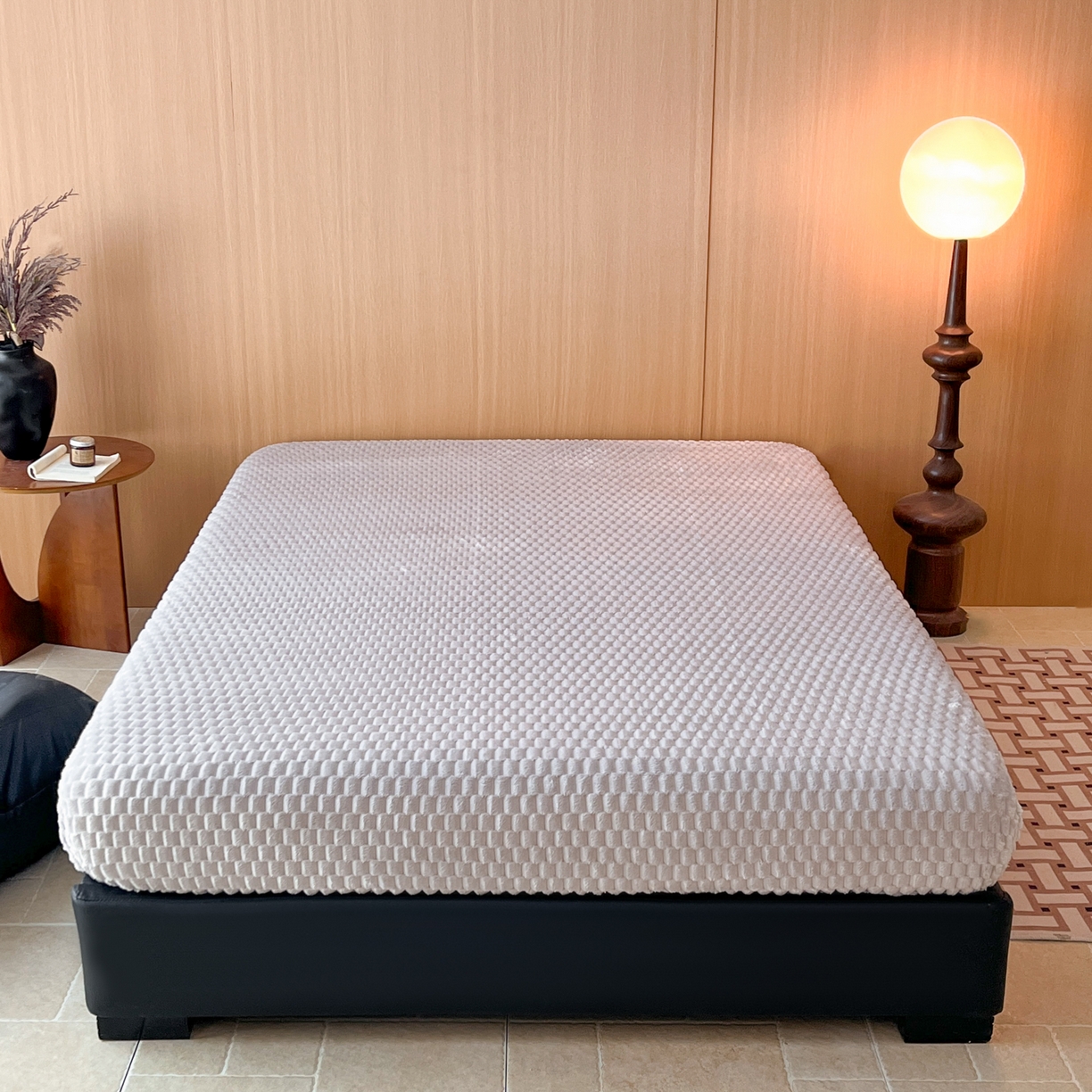 91家纺网 家纺一手货源 找家纺 小叮当家纺仓储工厂店 2025新款豆豆绒纯色单床笠系列床笠单件（跨境可供） 豆豆绒-床笠浅灰