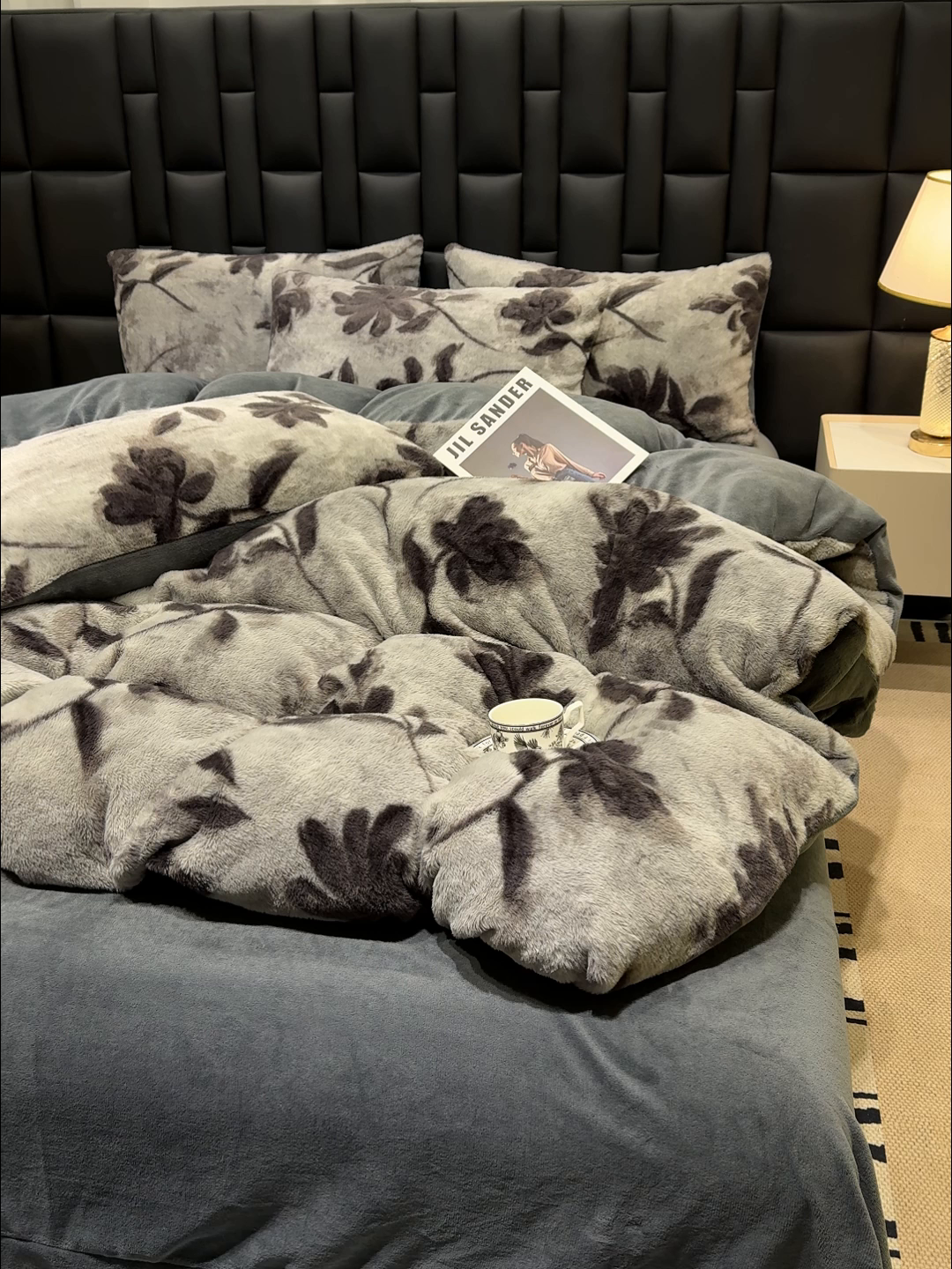 91家纺网 家纺一手货源 找家纺 （总）元禾家纺 2025新款法式美拉德高克重兔毛床盖款四件套兔毛简单款