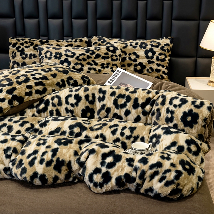 91家纺网 家纺一手货源 找家纺 （总）元禾家纺 2025新款法式美拉德高克重兔毛床盖款四件套兔毛简单款