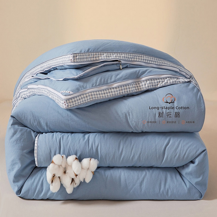 91家纺网 家纺一手货源 找家纺 （总）思雅庭 2025新款100%新疆棉花被二合一子母被立体边冬被被子被芯