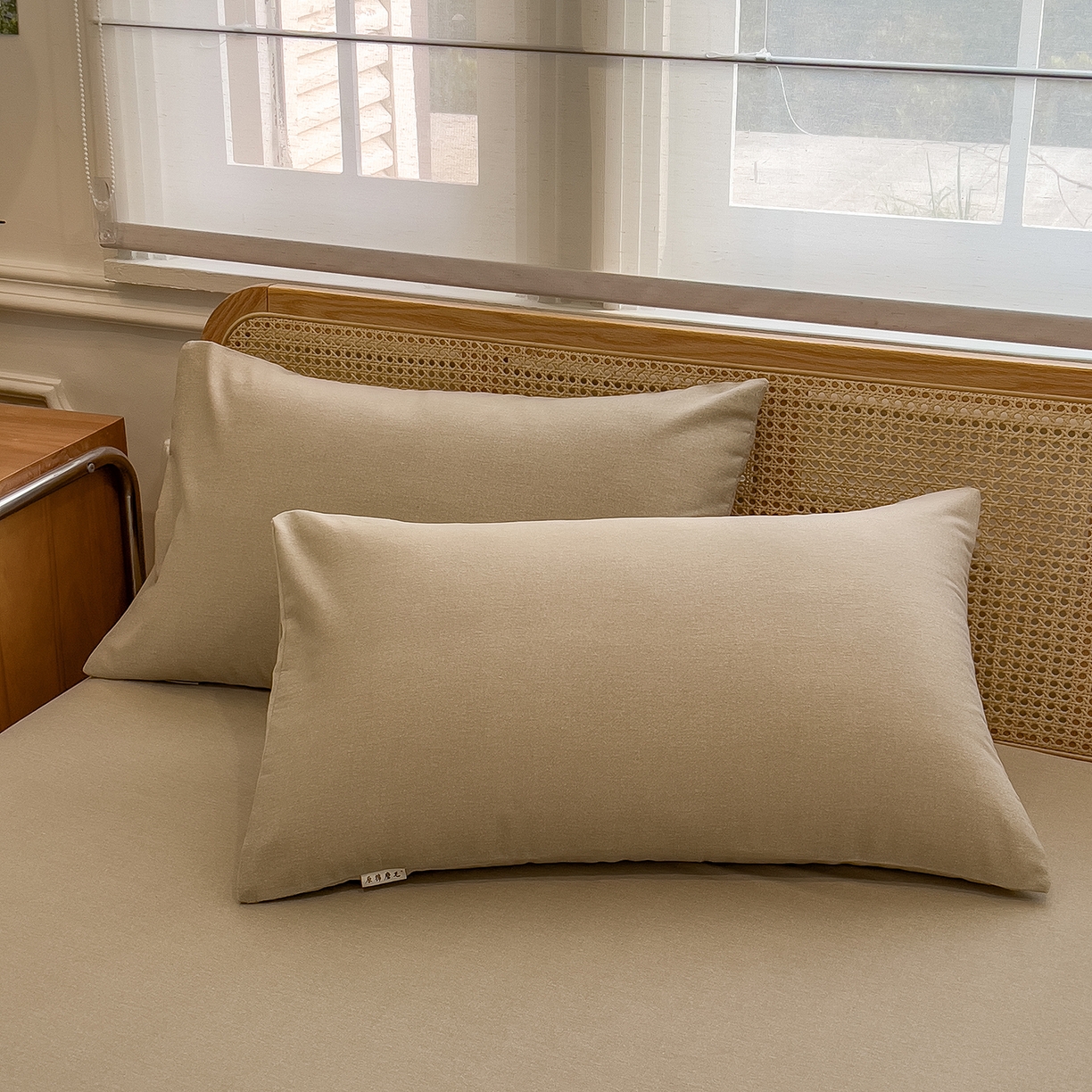 91家纺网 家纺一手货源 找家纺 芃成家纺 2025新款原棉生态磨毛单床单 奶茶咖