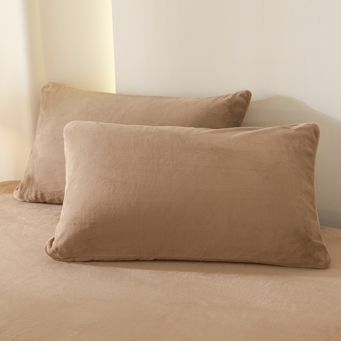 91家纺网 家纺一手货源 找家纺 小叮当家纺仓储工厂店 2025新款牛奶绒简约纯色单床笠 床笠单件 奶茶咖-cl