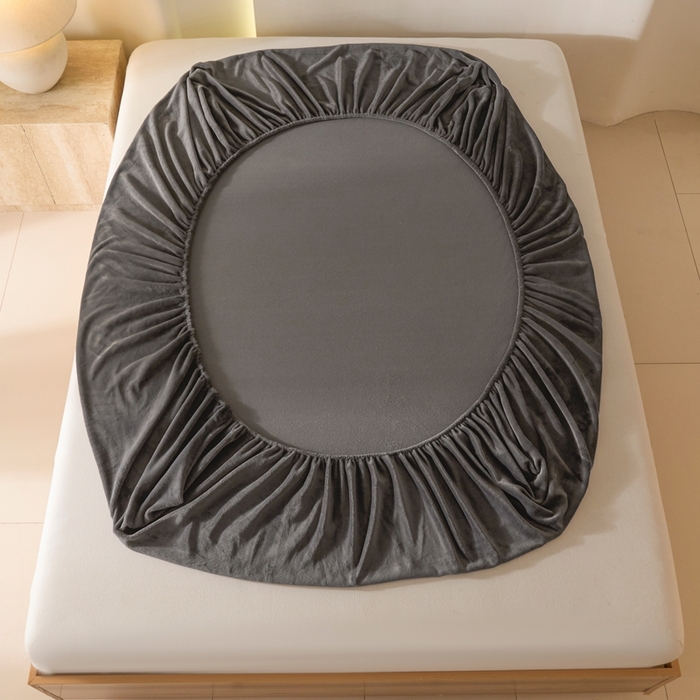 91家纺网 家纺一手货源 找家纺 小叮当家纺仓储工厂店 2025新款牛奶绒简约纯色单床笠 床笠单件 桃粉-cl