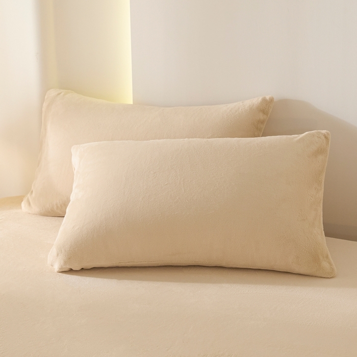 91家纺网 家纺一手货源 找家纺 小叮当家纺仓储工厂店 2025新款牛奶绒简约纯色单床笠 床笠单件 米杏-cl