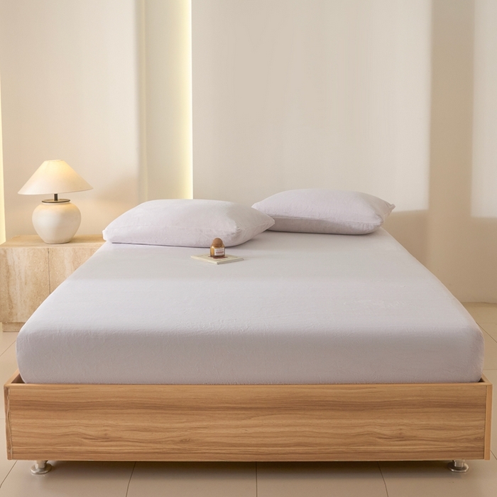 91家纺网 家纺一手货源 找家纺 小叮当家纺仓储工厂店 2025新款牛奶绒简约纯色单床笠 床笠单件 浅米灰-cl