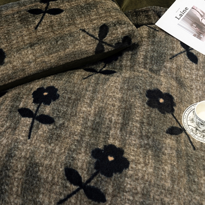 91家纺网 家纺一手货源 找家纺 元禾家纺 2025新款法式美拉德高克重兔毛床盖款四件套兔毛简单款 盛放