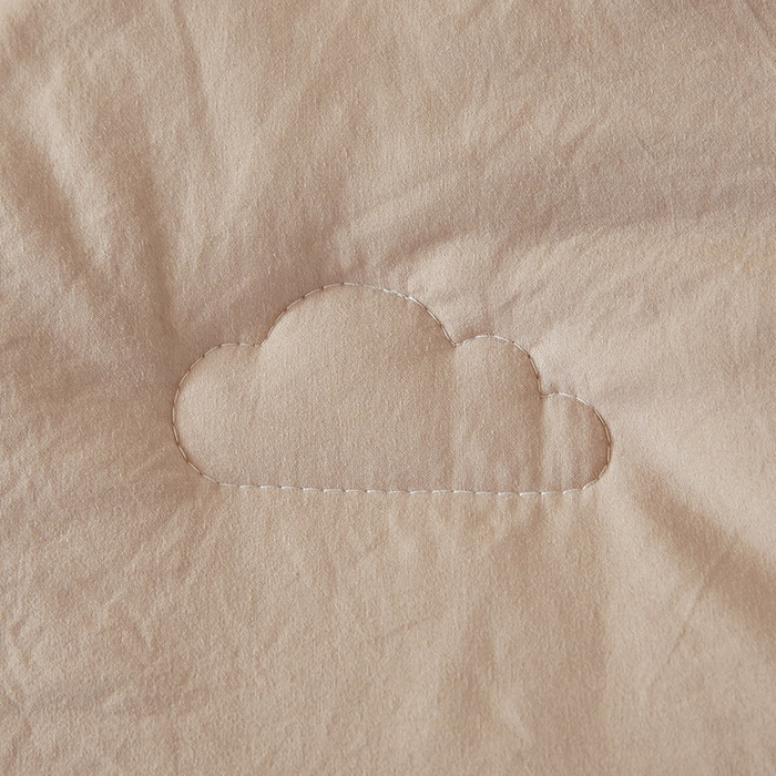 91家纺网 家纺一手货源 找家纺 思雅庭 2025新款原棉水洗棉00%新疆棉花被二合一子母被立体边冬被被子被芯 格子立体-卡其