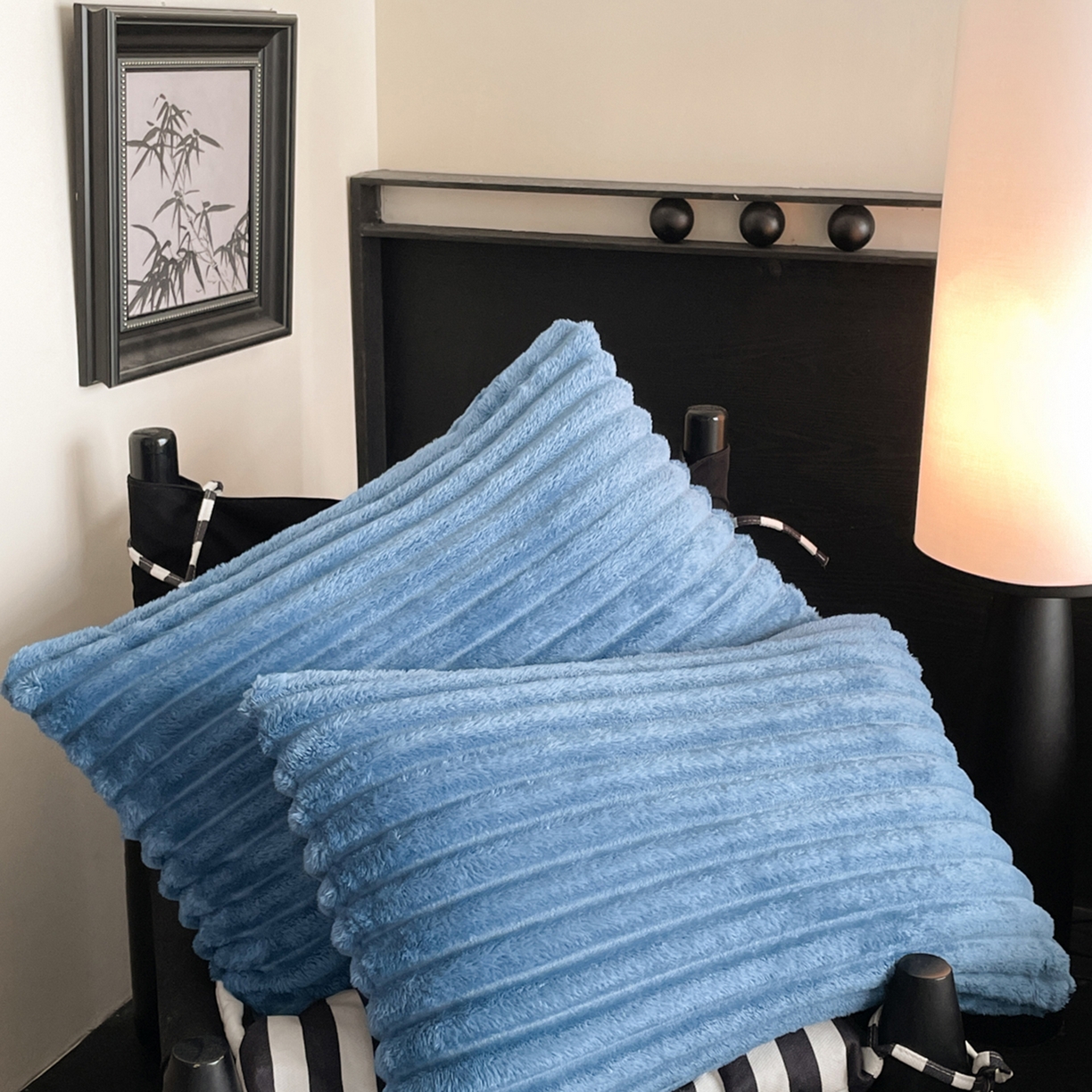 91家纺网 家纺一手货源 找家纺 小叮当家纺仓储工厂店 2025新款230克仿兔绒大抽条毛毯(跨境可供) 抽条-绒毯孔雀蓝