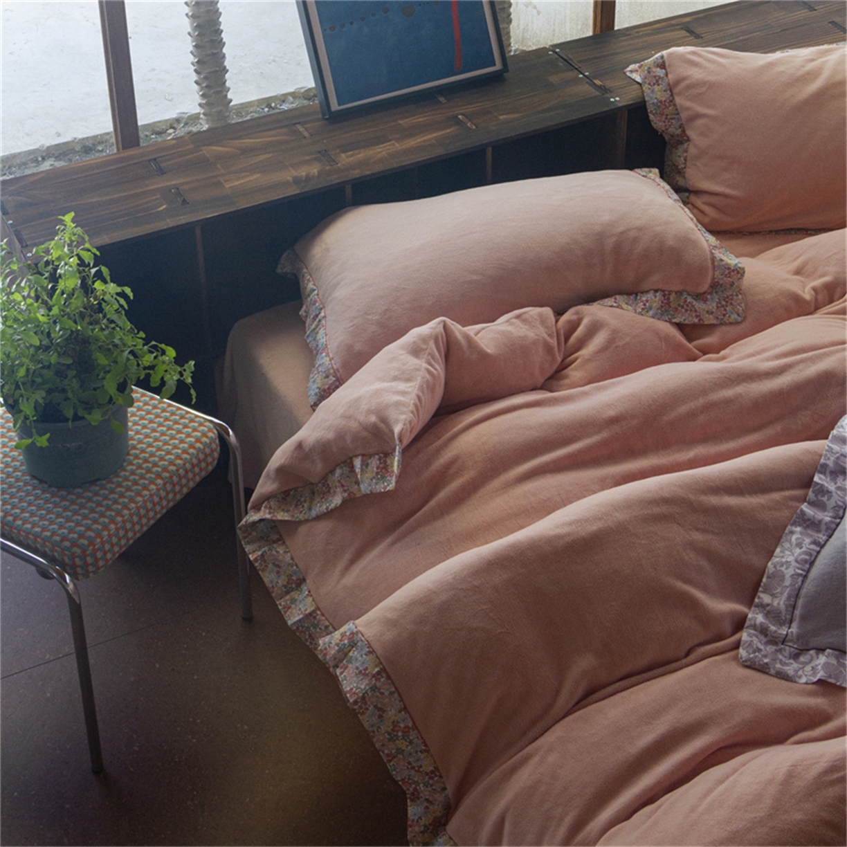 91家纺网 家纺一手货源 找家纺 绒梦里 2025新款高克重全消光工艺款高定云绒牛奶绒四件套云柔秘境 云柔秘境-粉