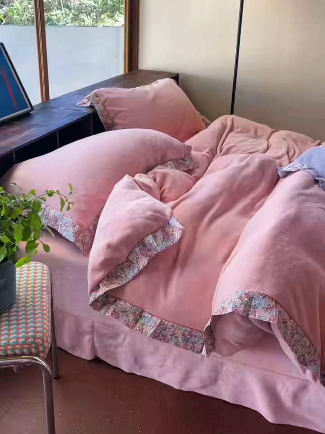 91家纺网 家纺一手货源 找家纺 绒梦里 2025新款高克重全消光工艺款高定云绒牛奶绒四件套云柔秘境 云柔秘境-粉
