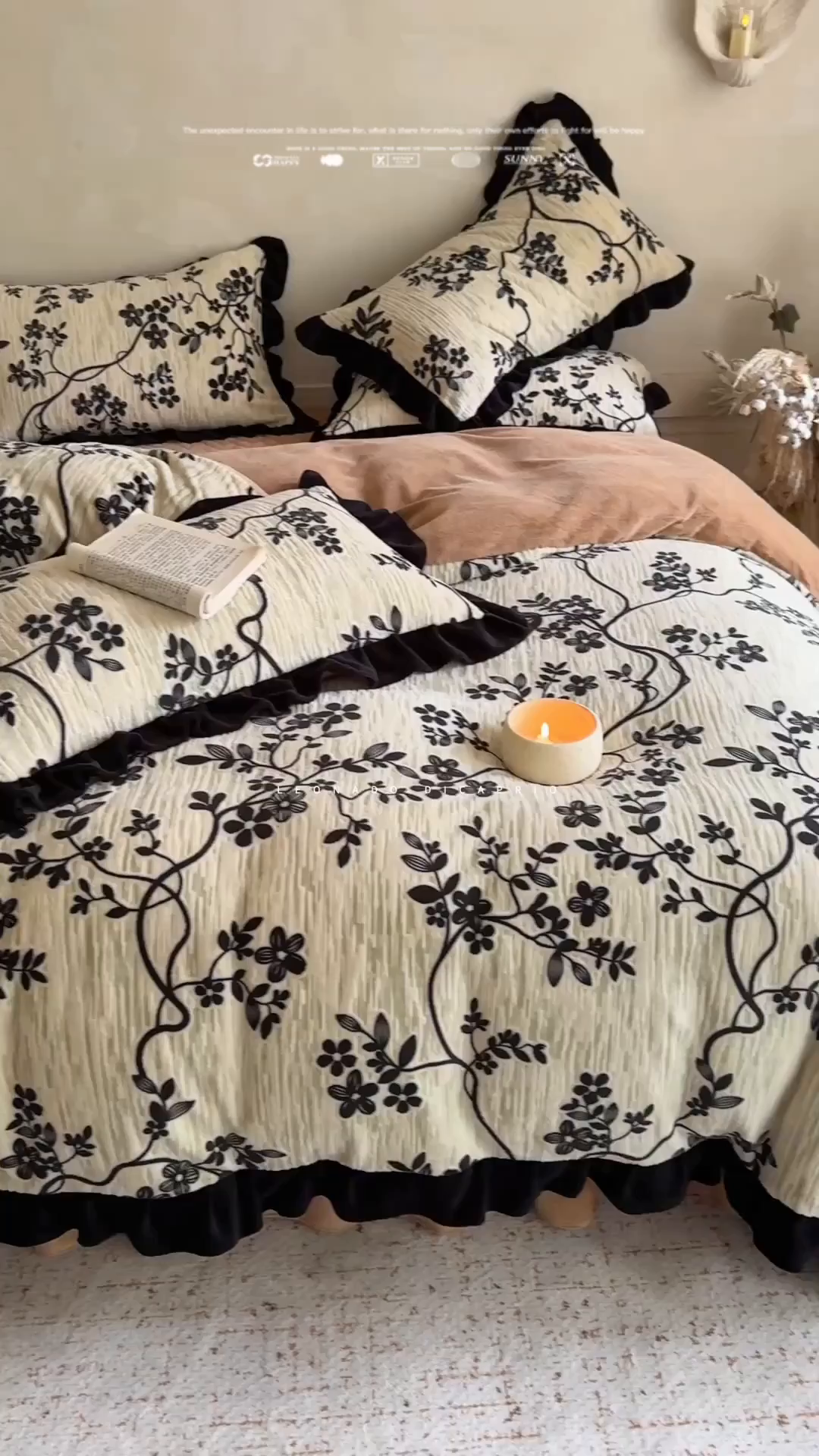 91家纺网 家纺一手货源 找家纺 野合家纺 2025新款加厚雕花牛奶绒床盖款四件套 叶语悠然-绿