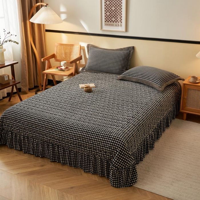 91家纺网 家纺一手货源 找家纺 （总）茉保家纺 2025新款无印风款牛奶绒床盖