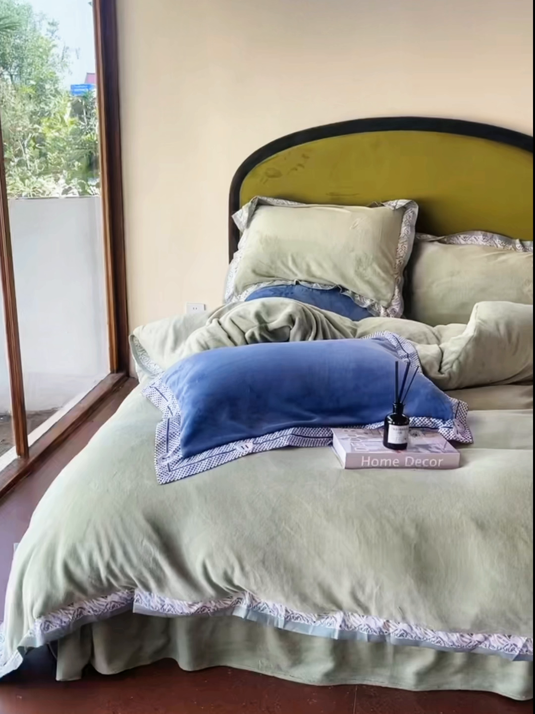 91家纺网 家纺一手货源 找家纺 绒梦里 2025新款高克重全消光工艺款高定云绒牛奶绒四件套云柔秘境 云柔秘境-绿