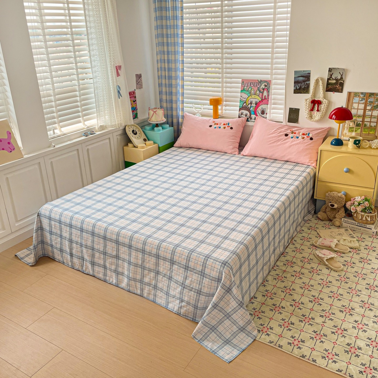 91家纺网 家纺一手货源 找家纺 凯洛奇 2025新款趴趴熊毛巾绣四件套（提供买家秀） 趴趴熊-粉嘟嘟